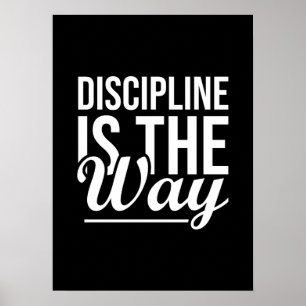 Poster A Disciplina É O Caminho - Gym, Hustle, Sucesso