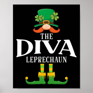 Poster A Diva Leprechaun Dia de São Patrício Corresponden