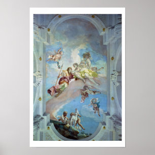 Poster A divisão de Venus de Adonis, 1707-08 (fresco)