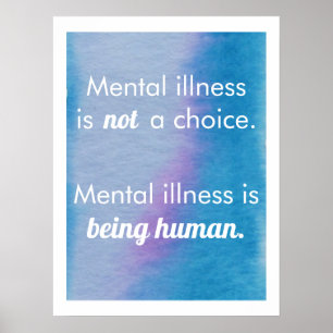 Poster A doença mental está sendo humana