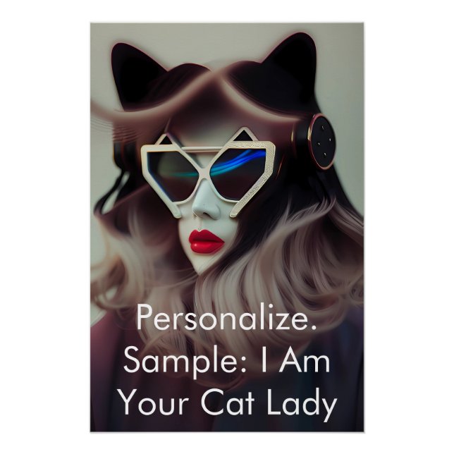 Pôster A Dona do Gato (Personalizável) (Frente)