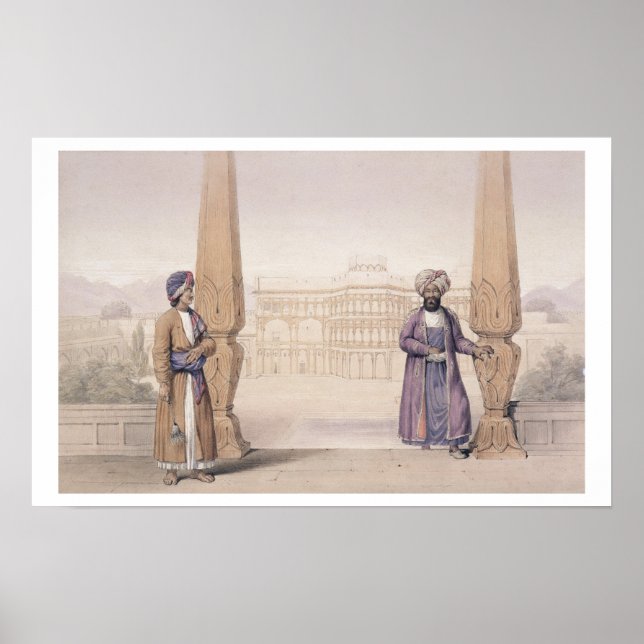 Poster A Dooranee Noble and his Attendant at the Palace (Frente)