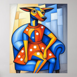 Poster A Duquesa senta-se em sua cadeira azul