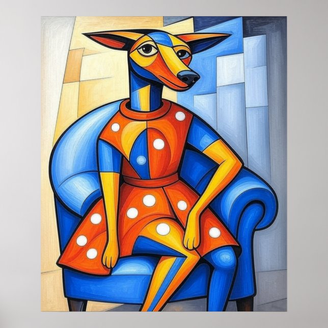 Poster A Duquesa senta-se em sua cadeira azul (Frente)