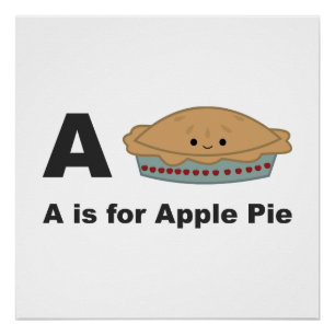 Pôster A é para a torta de Apple