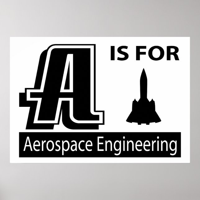 Pôster A É Para Engenharia Aeroespacial (Frente)