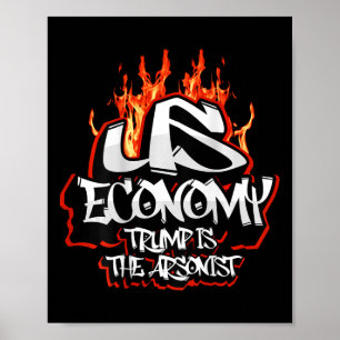 Poster A Economia Americana Em Fogo Cai Em Trapo O Arsoni