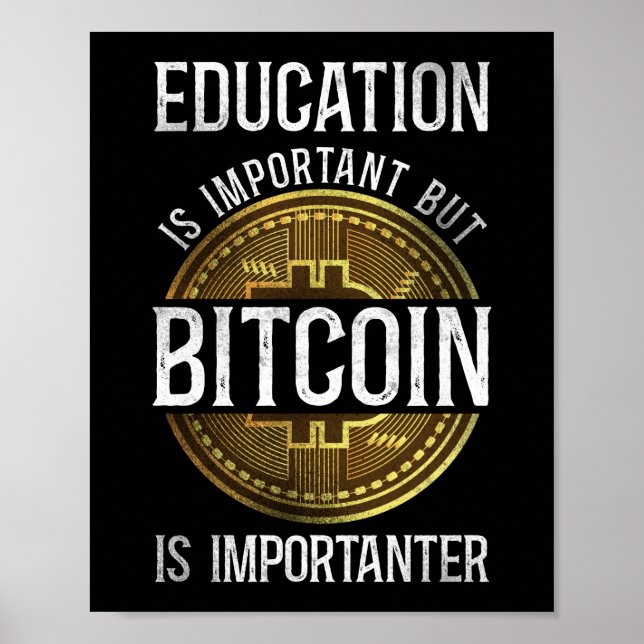 Poster A Educação Criptográfica De Bitmoeda É Importante, (Frente)