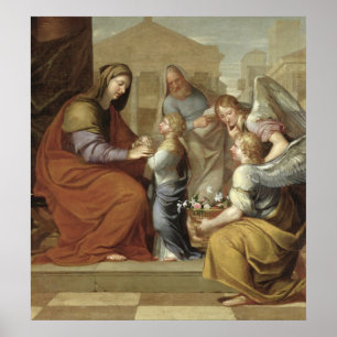 Pôster A educação do Virgin, 1658
