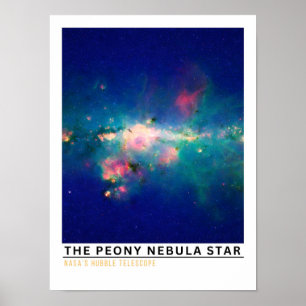 Poster A Educação Espacial da Estrela da Nebulosa Peônia
