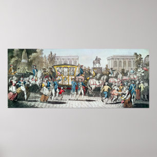 Poster A entrada de Louis XVI em Paris