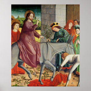 Pôster A entrada do cristo em Jerusalem