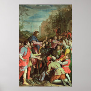 Pôster A entrada do cristo em Jerusalem