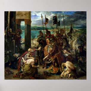 Pôster A entrada dos cruzados em Constantinople