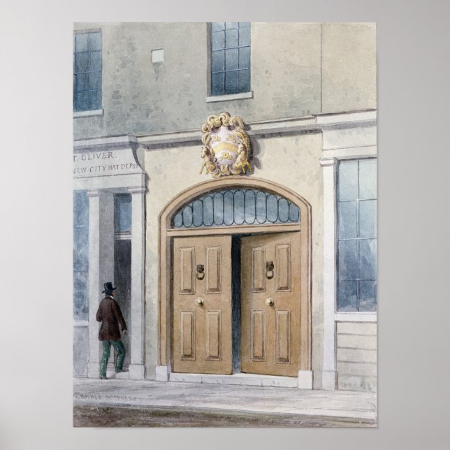 Pôster A entrada para o Salão dos Artesões, 1854 (Frente)