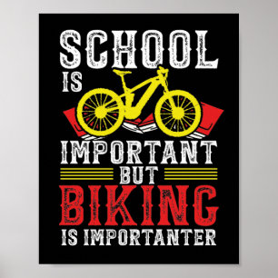 Poster A Escola De Bicicleta De Bicicleta De Montanha É 