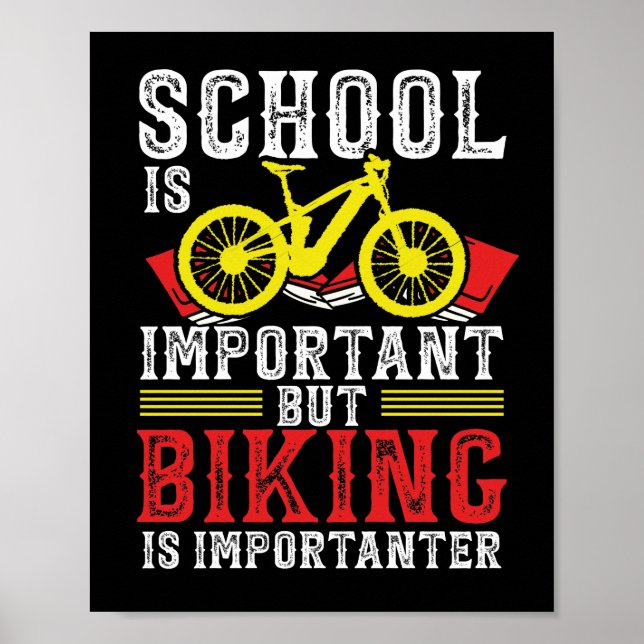 Poster A Escola De Bicicleta De Bicicleta De Montanha É I (Frente)