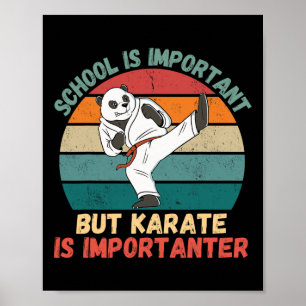 Poster A Escola De Panda Retro É Importante.