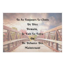 Pôster “A Escolha” Cartaz Mural Citação Positiva