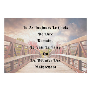 Pôster “A Escolha” Cartaz Mural Citação Positiva