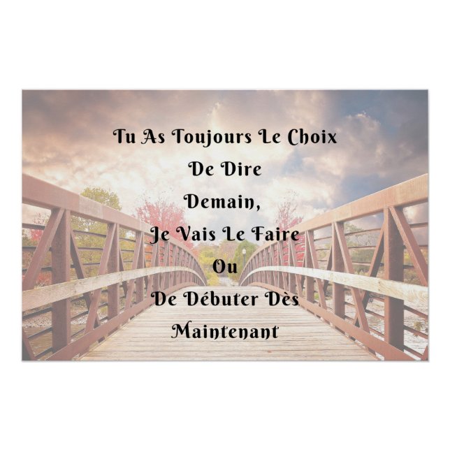 Pôster “A Escolha” Cartaz Mural Citação Positiva (Frente)