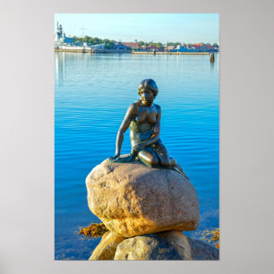 Poster A escultura da Pequena Sereia, Copenhague, Dinamar