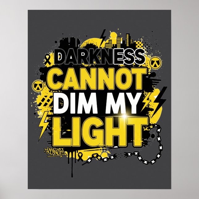 Poster A Escuridão Não Pode Diminuir Minha Luz (Frente)