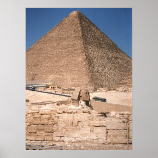 Poster A Esfinge e a Pirâmide do Excelente em Giza