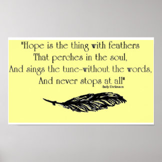 Poster a esperança é...