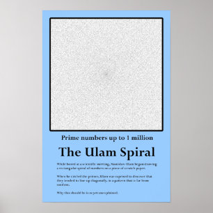 Poster A espiral do número principal de Ulam