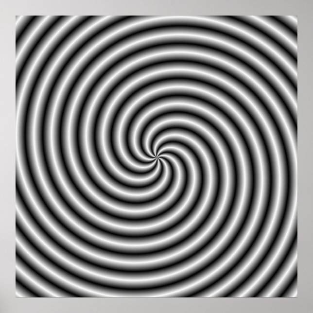 Poster A espiral em preto e branco (Frente)