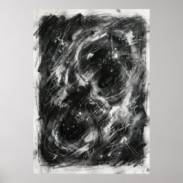 Poster A Espiral Negra da Arte de Parede de Energia da So