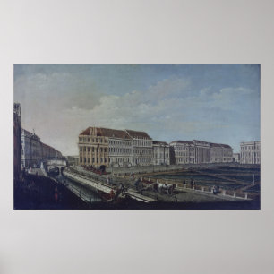 Pôster A estação de correios em Potsdam, 1784
