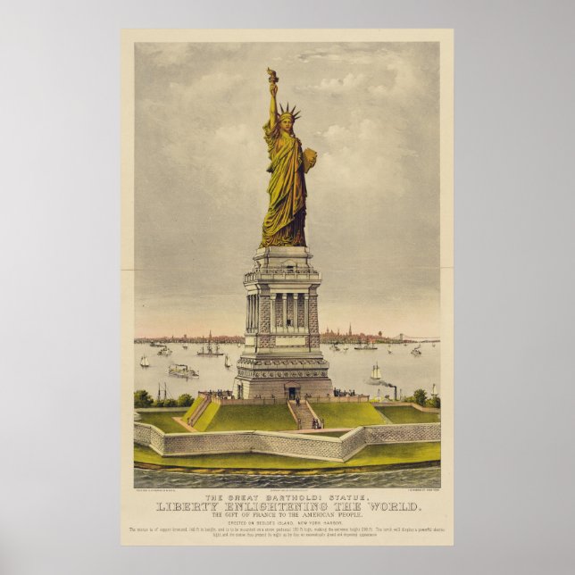 Poster A Estátua da Liberdade do Excelente Bartholdi (Frente)