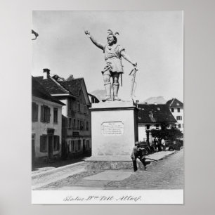 Pôster A estátua de William diz, c.1860-90