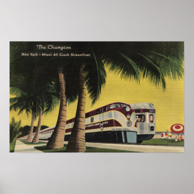 Pôster A estrada de ferro Champion, para Nova Iorque (Frente)