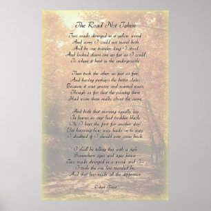 Poster A estrada não tomada - Robert Frost