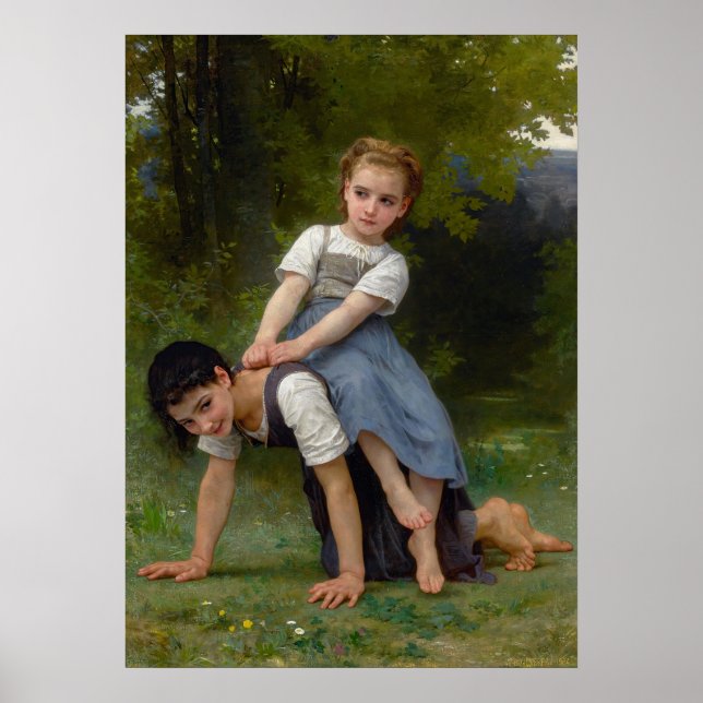 Poster A estrada Pony-Back de William-Adolphe Bouguereau (Frente)