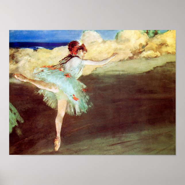 Poster A Estrela: Dançarino em Ponto por Degas (Frente)