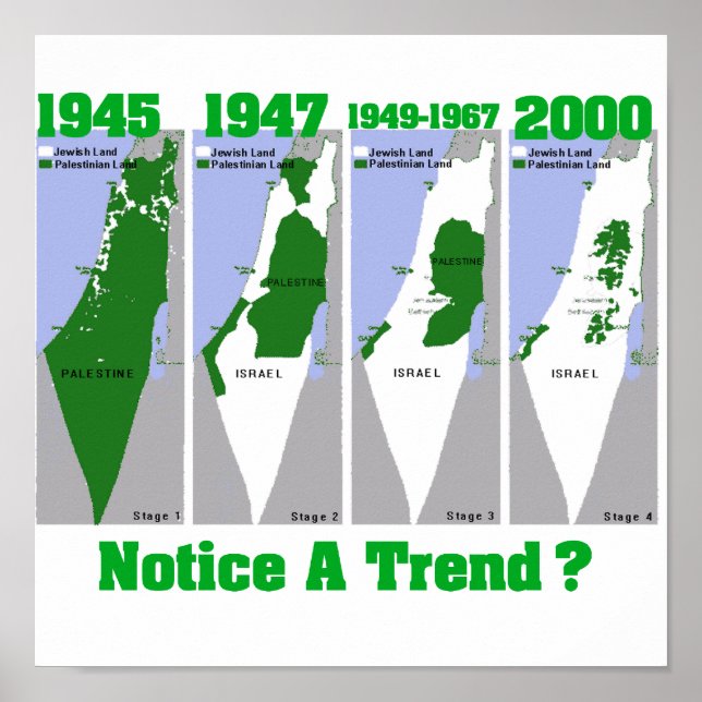 Poster A Evolução da Palestina (Frente)
