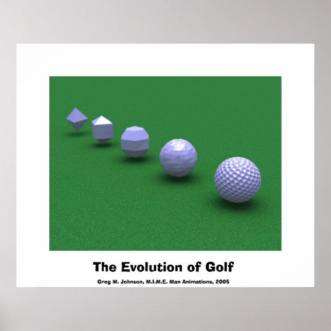 Poster A Evolução do Golfe (Frente)