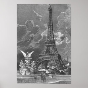 Pôster A exposição do universal da torre Eiffel