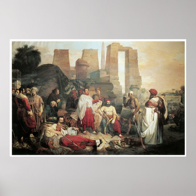 Poster A Exposição Franco-Tuscana nas Ruínas do Tebe (Frente)