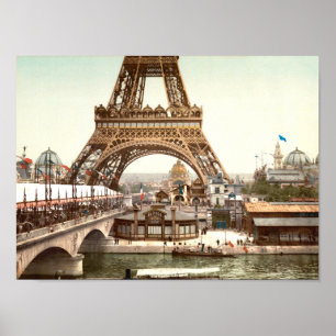 Poster A exposição Universelle - 1900 - torre Eiffel