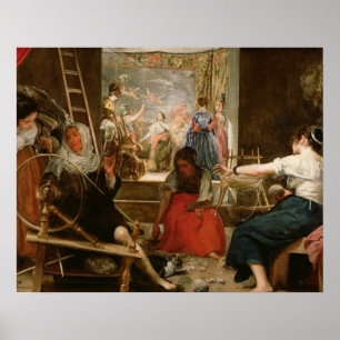 Poster A fábula do Arachne, ou os giradores, c.1657 (ól