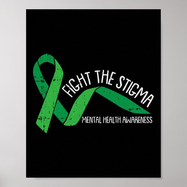 Poster A faixa verde de conscientização sobre a saúde men (Frente)