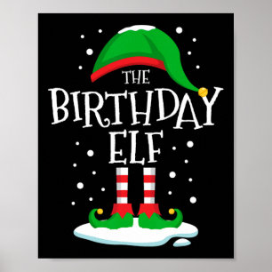 Poster A Família De Natal Aniversário Do Elf Que Correspo