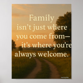 Poster A família é a casa