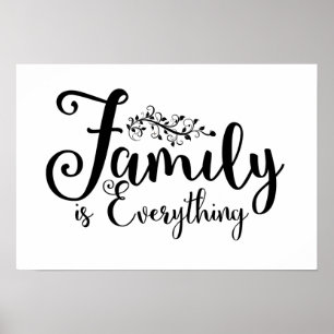 Poster A família é tudo citações