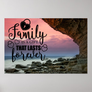 Poster A família é um presente que dura para sempre - P